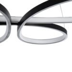 GLOBOSTAR® BUTTERFLY 61391 Μοντέρνο Κρεμαστό Φωτιστικό Οροφής LED 75W 8400lm 300° AC 220-240V IP20 Ρυθμιζόμενο Λευκό CCT με Χειριστήριο από 2700K έως 6000K Dimmable - Lumileds SMD Chip - Μαύρο Ματ - Μ70 x Π55 x Υ4cm - 3 Χρόνια Εγγύηση - Image 9