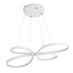 GLOBOSTAR® BUTTERFLY 61392 Μοντέρνο Κρεμαστό Φωτιστικό Οροφής LED 75W 8400lm 300° AC 220-240V IP20 Ρυθμιζόμενο Λευκό CCT με Χειριστήριο από 2700K έως 6000K Dimmable - Lumileds SMD Chip - Λευκό Ματ - Μ70 x Π55 x Υ4cm - 3 Χρόνια Εγγύηση - Image 3