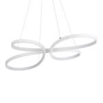 GLOBOSTAR® BUTTERFLY 61392 Μοντέρνο Κρεμαστό Φωτιστικό Οροφής LED 75W 8400lm 300° AC 220-240V IP20 Ρυθμιζόμενο Λευκό CCT με Χειριστήριο από 2700K έως 6000K Dimmable - Lumileds SMD Chip - Λευκό Ματ - Μ70 x Π55 x Υ4cm - 3 Χρόνια Εγγύηση - Image 4