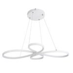 GLOBOSTAR® BUTTERFLY 61392 Μοντέρνο Κρεμαστό Φωτιστικό Οροφής LED 75W 8400lm 300° AC 220-240V IP20 Ρυθμιζόμενο Λευκό CCT με Χειριστήριο από 2700K έως 6000K Dimmable - Lumileds SMD Chip - Λευκό Ματ - Μ70 x Π55 x Υ4cm - 3 Χρόνια Εγγύηση - Image 5
