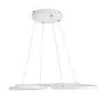 GLOBOSTAR® BUTTERFLY 61392 Μοντέρνο Κρεμαστό Φωτιστικό Οροφής LED 75W 8400lm 300° AC 220-240V IP20 Ρυθμιζόμενο Λευκό CCT με Χειριστήριο από 2700K έως 6000K Dimmable - Lumileds SMD Chip - Λευκό Ματ - Μ70 x Π55 x Υ4cm - 3 Χρόνια Εγγύηση - Image 6