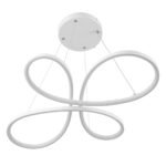 GLOBOSTAR® BUTTERFLY 61392 Μοντέρνο Κρεμαστό Φωτιστικό Οροφής LED 75W 8400lm 300° AC 220-240V IP20 Ρυθμιζόμενο Λευκό CCT με Χειριστήριο από 2700K έως 6000K Dimmable - Lumileds SMD Chip - Λευκό Ματ - Μ70 x Π55 x Υ4cm - 3 Χρόνια Εγγύηση - Image 7