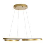 GLOBOSTAR® BUTTERFLY 61393 Μοντέρνο Κρεμαστό Φωτιστικό Οροφής LED 75W 8400lm 300° AC 220-240V IP20 Ρυθμιζόμενο Λευκό CCT με Χειριστήριο από 2700K έως 6000K Dimmable - Lumileds SMD Chip - Χρυσό Βούρτσας - Μ70 x Π55 x Υ4cm - 3 Χρόνια Εγγύηση - Image 6