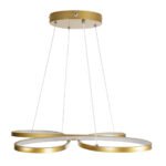 GLOBOSTAR® BUTTERFLY 61393 Μοντέρνο Κρεμαστό Φωτιστικό Οροφής LED 75W 8400lm 300° AC 220-240V IP20 Ρυθμιζόμενο Λευκό CCT με Χειριστήριο από 2700K έως 6000K Dimmable - Lumileds SMD Chip - Χρυσό Βούρτσας - Μ70 x Π55 x Υ4cm - 3 Χρόνια Εγγύηση - Image 8