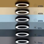 GLOBOSTAR® RA 61194 Μοντέρνο Κρεμαστό Φωτιστικό Οροφής LED 67W 7370lm 120° AC 220-240V IP20 Ρυθμιζόμενο Λευκό CCT με Χειριστήριο από 2700K έως 6000K Dimmable - Lumileds SMD Chip - Μαύρο Ματ - Μ60 x Π60 x Υ8cm - 3 Χρόνια Εγγύηση - Image 11