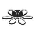 GLOBOSTAR® MARGARET 61400 Μοντέρνο Φωτιστικό Οροφής LED 54W 6210lm 360° AC 220-240V IP20 Ρυθμιζόμενο Λευκό CCT με Χειριστήριο από 2700K έως 6000K Dimmable - Lumileds SMD Chip - Μαύρο Ματ - Μ57 x Π57 x Υ12cm - 3 Χρόνια Εγγύηση - Image 3