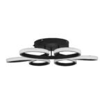 GLOBOSTAR® MARGARET 61400 Μοντέρνο Φωτιστικό Οροφής LED 54W 6210lm 360° AC 220-240V IP20 Ρυθμιζόμενο Λευκό CCT με Χειριστήριο από 2700K έως 6000K Dimmable - Lumileds SMD Chip - Μαύρο Ματ - Μ57 x Π57 x Υ12cm - 3 Χρόνια Εγγύηση - Image 5