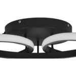 GLOBOSTAR® MARGARET 61400 Μοντέρνο Φωτιστικό Οροφής LED 54W 6210lm 360° AC 220-240V IP20 Ρυθμιζόμενο Λευκό CCT με Χειριστήριο από 2700K έως 6000K Dimmable - Lumileds SMD Chip - Μαύρο Ματ - Μ57 x Π57 x Υ12cm - 3 Χρόνια Εγγύηση - Image 7