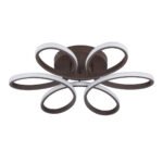 GLOBOSTAR® MARGARET 61402 Μοντέρνο Φωτιστικό Οροφής LED 54W 6210lm 360° AC 220-240V IP20 Ρυθμιζόμενο Λευκό CCT με Χειριστήριο από 2700K έως 6000K Dimmable - Lumileds SMD Chip - Καφέ Ματ - Μ57 x Π57 x Υ12cm - 3 Χρόνια Εγγύηση - Image 3