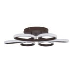 GLOBOSTAR® MARGARET 61402 Μοντέρνο Φωτιστικό Οροφής LED 54W 6210lm 360° AC 220-240V IP20 Ρυθμιζόμενο Λευκό CCT με Χειριστήριο από 2700K έως 6000K Dimmable - Lumileds SMD Chip - Καφέ Ματ - Μ57 x Π57 x Υ12cm - 3 Χρόνια Εγγύηση - Image 5