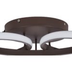 GLOBOSTAR® MARGARET 61402 Μοντέρνο Φωτιστικό Οροφής LED 54W 6210lm 360° AC 220-240V IP20 Ρυθμιζόμενο Λευκό CCT με Χειριστήριο από 2700K έως 6000K Dimmable - Lumileds SMD Chip - Καφέ Ματ - Μ57 x Π57 x Υ12cm - 3 Χρόνια Εγγύηση - Image 7