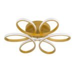 GLOBOSTAR® MARGARET 61403 Μοντέρνο Φωτιστικό Οροφής LED 54W 6210lm 360° AC 220-240V IP20 Ρυθμιζόμενο Λευκό CCT με Χειριστήριο από 2700K έως 6000K Dimmable - Lumileds SMD Chip - Χρυσό Βούρτσας - Μ57 x Π57 x Υ12cm - 3 Χρόνια Εγγύηση - Image 3