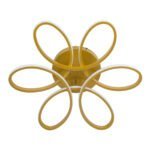 GLOBOSTAR® MARGARET 61403 Μοντέρνο Φωτιστικό Οροφής LED 54W 6210lm 360° AC 220-240V IP20 Ρυθμιζόμενο Λευκό CCT με Χειριστήριο από 2700K έως 6000K Dimmable - Lumileds SMD Chip - Χρυσό Βούρτσας - Μ57 x Π57 x Υ12cm - 3 Χρόνια Εγγύηση - Image 4