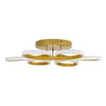 GLOBOSTAR® MARGARET 61403 Μοντέρνο Φωτιστικό Οροφής LED 54W 6210lm 360° AC 220-240V IP20 Ρυθμιζόμενο Λευκό CCT με Χειριστήριο από 2700K έως 6000K Dimmable - Lumileds SMD Chip - Χρυσό Βούρτσας - Μ57 x Π57 x Υ12cm - 3 Χρόνια Εγγύηση - Image 5