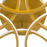 GLOBOSTAR® MARGARET 61403 Μοντέρνο Φωτιστικό Οροφής LED 54W 6210lm 360° AC 220-240V IP20 Ρυθμιζόμενο Λευκό CCT με Χειριστήριο από 2700K έως 6000K Dimmable - Lumileds SMD Chip - Χρυσό Βούρτσας - Μ57 x Π57 x Υ12cm - 3 Χρόνια Εγγύηση - Image 6