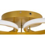 GLOBOSTAR® MARGARET 61403 Μοντέρνο Φωτιστικό Οροφής LED 54W 6210lm 360° AC 220-240V IP20 Ρυθμιζόμενο Λευκό CCT με Χειριστήριο από 2700K έως 6000K Dimmable - Lumileds SMD Chip - Χρυσό Βούρτσας - Μ57 x Π57 x Υ12cm - 3 Χρόνια Εγγύηση - Image 7