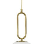 GLOBOSTAR® BELLISSIMO 61486 Μοντέρνο Κρεμαστό Φωτιστικό Οροφής με Ντουί 1 x E27 AC 220-240V IP20 - Λευκό & Χρυσό Πλατίνα - Μ20 x Π20 x Υ42cm - Image 6