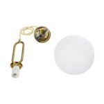 GLOBOSTAR® BELLISSIMO 61486 Μοντέρνο Κρεμαστό Φωτιστικό Οροφής με Ντουί 1 x E27 AC 220-240V IP20 - Λευκό & Χρυσό Πλατίνα - Μ20 x Π20 x Υ42cm - Image 8