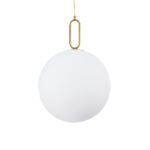 GLOBOSTAR® BELLISSIMO 61488 Μοντέρνο Κρεμαστό Φωτιστικό Οροφής με Ντουί 1 x E27 AC 220-240V IP20 - Λευκό & Χρυσό Πλατίνα - Μ40 x Π40 x Υ62cm - Image 4