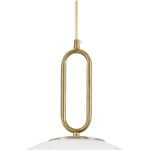 GLOBOSTAR® BELLISSIMO 61488 Μοντέρνο Κρεμαστό Φωτιστικό Οροφής με Ντουί 1 x E27 AC 220-240V IP20 - Λευκό & Χρυσό Πλατίνα - Μ40 x Π40 x Υ62cm - Image 6