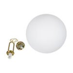 GLOBOSTAR® BELLISSIMO 61488 Μοντέρνο Κρεμαστό Φωτιστικό Οροφής με Ντουί 1 x E27 AC 220-240V IP20 - Λευκό & Χρυσό Πλατίνα - Μ40 x Π40 x Υ62cm - Image 8