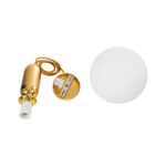 GLOBOSTAR® ESTETICO 61492 Μοντέρνο Κρεμαστό Φωτιστικό Οροφής με Ντουί 1 x E27 AC 220-240V IP20 - Λευκό & Χρυσό Πλατίνα - Μ20 x Π20 x Υ38cm - Image 8