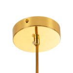 GLOBOSTAR® ESTETICO 61494 Μοντέρνο Κρεμαστό Φωτιστικό Οροφής με Ντουί 1 x E27 AC 220-240V IP20 - Λευκό & Χρυσό Πλατίνα - Μ40 x Π40 x Υ58cm - Image 7