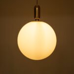 GLOBOSTAR® ESTETICO 61494 Μοντέρνο Κρεμαστό Φωτιστικό Οροφής με Ντουί 1 x E27 AC 220-240V IP20 - Λευκό & Χρυσό Πλατίνα - Μ40 x Π40 x Υ58cm - Image 9