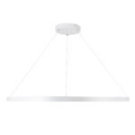 GLOBOSTAR® DIAMOND 61518 Μοντέρνο Κρεμαστό Φωτιστικό Οροφής LED 75W 8400lm 360° AC 220-240V IP20 Ρυθμιζόμενο Λευκό CCT με Χειριστήριο από 2700K έως 6000K Dimmable - Lumileds SMD Chip - Λευκό Ματ - Μ100 x Π100 x Υ90cm - 3 Χρόνια Εγγύηση - Image 4