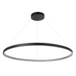 GLOBOSTAR® DIAMOND 61519 Μοντέρνο Κρεμαστό Φωτιστικό Οροφής LED 75W 8400lm 360° AC 220-240V IP20 Ρυθμιζόμενο Λευκό CCT με Χειριστήριο από 2700K έως 6000K Dimmable - Lumileds SMD Chip - Μαύρο Ματ - Μ100 x Π100 x Υ90cm - 3 Χρόνια Εγγύηση - Image 3