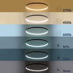 GLOBOSTAR® DIAMOND 61519 Μοντέρνο Κρεμαστό Φωτιστικό Οροφής LED 75W 8400lm 360° AC 220-240V IP20 Ρυθμιζόμενο Λευκό CCT με Χειριστήριο από 2700K έως 6000K Dimmable - Lumileds SMD Chip - Μαύρο Ματ - Μ100 x Π100 x Υ90cm - 3 Χρόνια Εγγύηση - Image 11