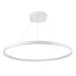 GLOBOSTAR® DIAMOND 61521 Μοντέρνο Κρεμαστό Φωτιστικό Οροφής LED 67W 7504lm 360° AC 220-240V IP20 Ρυθμιζόμενο Λευκό CCT με Χειριστήριο από 2700K έως 6000K Dimmable - Lumileds SMD Chip - Λευκό Ματ - Μ80 x Π80 x Υ110cm - 3 Χρόνια Εγγύηση - Image 3