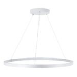 GLOBOSTAR® DIAMOND 61521 Μοντέρνο Κρεμαστό Φωτιστικό Οροφής LED 67W 7504lm 360° AC 220-240V IP20 Ρυθμιζόμενο Λευκό CCT με Χειριστήριο από 2700K έως 6000K Dimmable - Lumileds SMD Chip - Λευκό Ματ - Μ80 x Π80 x Υ110cm - 3 Χρόνια Εγγύηση - Image 5