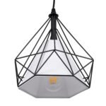 GLOBOSTAR® EIFFEL 61569 Vintage Κρεμαστό Φωτιστικό Οροφής με Ντουί 3 x E27 AC 220-240V IP20 - Μαύρο & Λευκό - Μ68 x Π25 x Υ130cm - Image 9