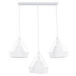 GLOBOSTAR® EIFFEL 61570 Vintage Κρεμαστό Φωτιστικό Οροφής με Ντουί 3 x E27 AC 220-240V IP20 - Λευκό - Μ68 x Π25 x Υ130cm - Image 4