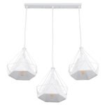 GLOBOSTAR® EIFFEL 61570 Vintage Κρεμαστό Φωτιστικό Οροφής με Ντουί 3 x E27 AC 220-240V IP20 - Λευκό - Μ68 x Π25 x Υ130cm - Image 5