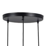 GLOBOSTAR® AVA 61572 Μοντέρνο Κρεμαστό Φωτιστικό Οροφής με Ντουί 3 x E27 AC 220-240V IP20 - Μαύρο & Μπεζ - Μ35 x Π35 x Υ130cm - Image 8