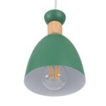 GLOBOSTAR® AVA 61575 Μοντέρνο Κρεμαστό Φωτιστικό Οροφής με Ντουί 3 x E27 AC 220-240V IP20 - Πράσινο & Μπεζ - Μ35 x Π35 x Υ130cm - Image 7