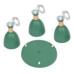 GLOBOSTAR® AVA 61575 Μοντέρνο Κρεμαστό Φωτιστικό Οροφής με Ντουί 3 x E27 AC 220-240V IP20 - Πράσινο & Μπεζ - Μ35 x Π35 x Υ130cm - Image 9