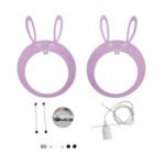 GLOBOSTAR® BUNNY 61577 Παιδικό Κρεμαστό Φωτιστικό Οροφής με Ντουί 1 x E27 AC 220-240V IP20 - Ροζ & Λευκό - Μ27.2 x Π15.5 x Υ40cm - Image 12