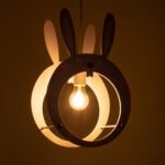 GLOBOSTAR® BUNNY 61577 Παιδικό Κρεμαστό Φωτιστικό Οροφής με Ντουί 1 x E27 AC 220-240V IP20 - Ροζ & Λευκό - Μ27.2 x Π15.5 x Υ40cm - Image 3