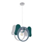GLOBOSTAR® ELEPHANT 61578 Παιδικό Κρεμαστό Φωτιστικό Οροφής με Ντουί 1 x E27 AC 220-240V IP20 - Πολύχρωμο - Μ37.7 x Π15.5 x Υ31.5cm - Image 4