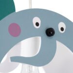 GLOBOSTAR® ELEPHANT 61578 Παιδικό Κρεμαστό Φωτιστικό Οροφής με Ντουί 1 x E27 AC 220-240V IP20 - Πολύχρωμο - Μ37.7 x Π15.5 x Υ31.5cm - Image 9