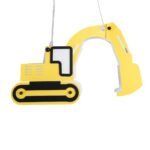GLOBOSTAR® EXCAVATOR 61579 Παιδικό Κρεμαστό Φωτιστικό Οροφής με Ντουί 1 x E27 AC 220-240V IP20 - Κίτρινο & Μαύρο - Μ45 x Π15.5 x Υ27cm - Image 5