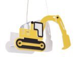 GLOBOSTAR® EXCAVATOR 61579 Παιδικό Κρεμαστό Φωτιστικό Οροφής με Ντουί 1 x E27 AC 220-240V IP20 - Κίτρινο & Μαύρο - Μ45 x Π15.5 x Υ27cm - Image 6