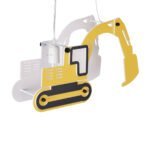 GLOBOSTAR® EXCAVATOR 61579 Παιδικό Κρεμαστό Φωτιστικό Οροφής με Ντουί 1 x E27 AC 220-240V IP20 - Κίτρινο & Μαύρο - Μ45 x Π15.5 x Υ27cm - Image 7