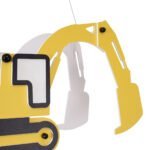GLOBOSTAR® EXCAVATOR 61579 Παιδικό Κρεμαστό Φωτιστικό Οροφής με Ντουί 1 x E27 AC 220-240V IP20 - Κίτρινο & Μαύρο - Μ45 x Π15.5 x Υ27cm - Image 9