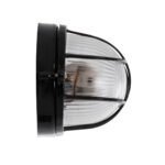 GLOBOSTAR® BOATLIGHT 61583 Vintage Φωτιστικό Καραβοχελώνα Τοίχου - Απλίκα με Ντουί 1 x E27 AC 220-240V Αδιάβροχο IP65 - Μαύρο Ματ - Μ21 x Π10.4 x Υ9cm - Image 5