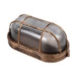 GLOBOSTAR® BOATLIGHT 61584 Vintage Φωτιστικό Καραβοχελώνα Τοίχου - Απλίκα με Ντουί 1 x E27 AC 220-240V Αδιάβροχο IP65 - Χάλκινο Εφέ Σκουριάς Ματ - Μ21 x Π10.4 x Υ9cm - Image 7