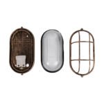 GLOBOSTAR® BOATLIGHT 61584 Vintage Φωτιστικό Καραβοχελώνα Τοίχου - Απλίκα με Ντουί 1 x E27 AC 220-240V Αδιάβροχο IP65 - Χάλκινο Εφέ Σκουριάς Ματ - Μ21 x Π10.4 x Υ9cm - Image 9